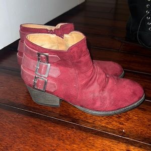 Pretty burgundy booties
